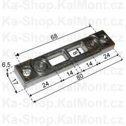 Protiplech zástrče 80 x 17 x 6,5 mm na okno a dveře, hladká mont. plocha, nastavitelný přítlak