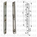 Protiplech zámku E806C 0300, 220 / 225 x 18 x 9 mm k zafrézování pro dřevěné dveře, nastavení západky