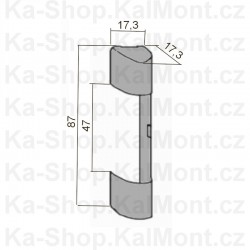 Krytka pantu Siegenia Favorit na plastové okno a balkon, horní rámová