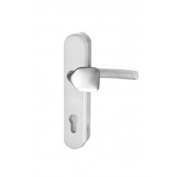 Bezpečnostní dveřní kování R101 ZA 92 F1 TB 3, klika-madlo stříbrná pro plastové a dřevěné dveře