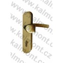 Bezpečnostní dveřní kování R111 PZ 92 F4 TB 2, klika-madlo bronz