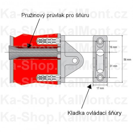 Průvlaková pružina 98 x 10 pro šňůru předokenní rolety