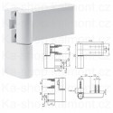 Pant Roto DLS 150 P 20 - 23,5 mm, bílý pro plastové dveře (T)