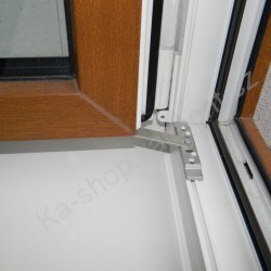Omezovač s brzdou otevření pro plastové a dřevěné okno, drážka 16 x 240-660 mm (T)