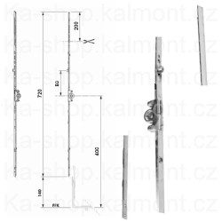 Převod Siegenia Favorit Gr 80, FFH 801-1000, G400, DM 15