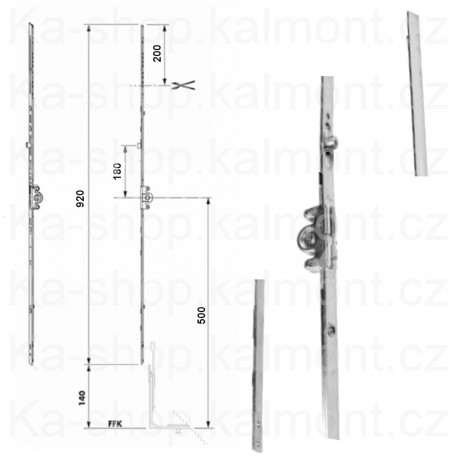 Převod Siegenia Favorit Gr 100, FFH 1001-1200, G500, DM 15