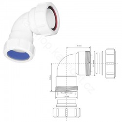 Koleno MT4-ISO průměr 40 mm, 90° se šroubovacími rychlospojkami