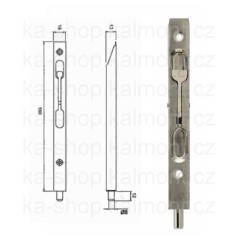 Zástrč 160 x 16 x 14 mm na dřevěné okno a dveře