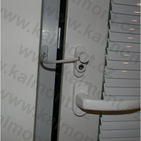 Přídavný bezpečnostní ocelolankový zámek pro okno a dveře bílý