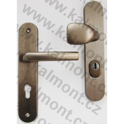 Bezpečnostní dveřní kování klika madlo koule bronz FEST A1 72 s překrytím BT3 F4